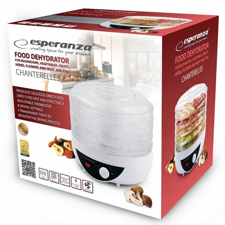 Suszarka do grzybów i owoców warzyw duża ESPERANZA