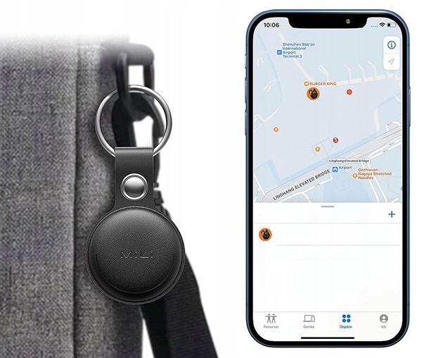 Bateria + Lokalizator GPS MiLi MiTag Białe Etui Pasujące Również do AirTag