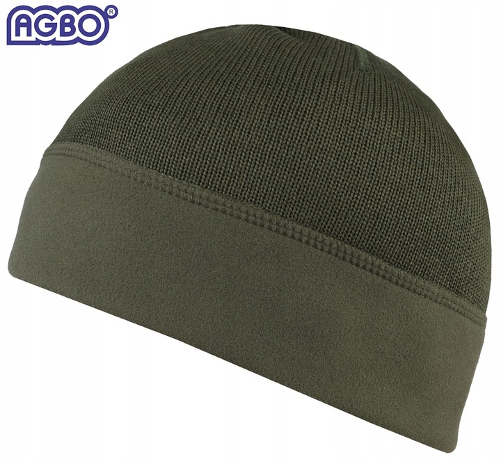 CZAPKA ZIMOWA WOJSKOWA WP WZ.420Z-MON Wełna MERINO Dwustronna Olive 54-55