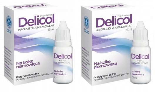 2x DELICOL na kolkę niemowlęcą krople 15 ml