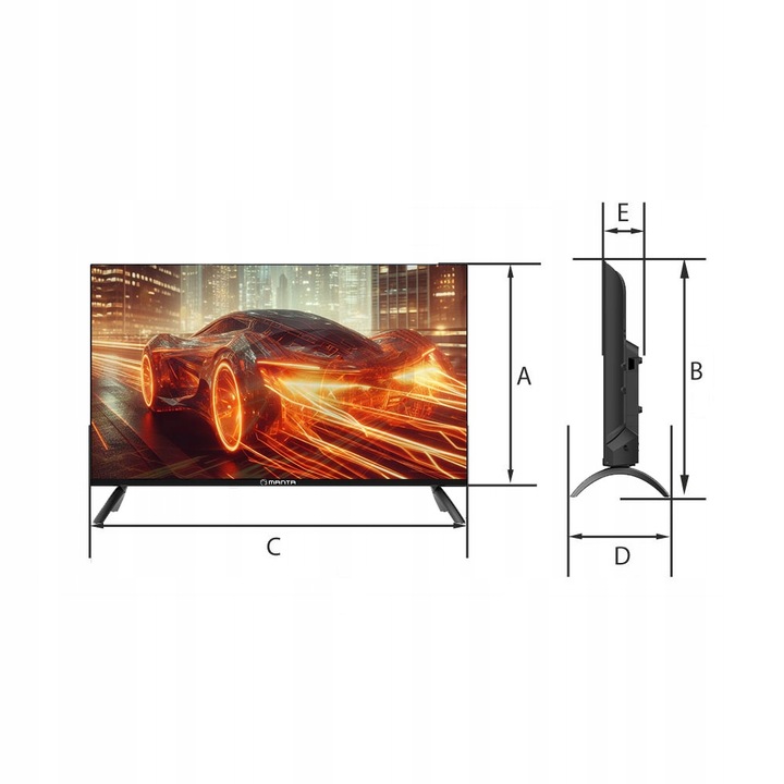 Telewizor 32 cale TV tuner dekoder DVBT2 HEVC HD USB CL+ Manta 32LHN124E