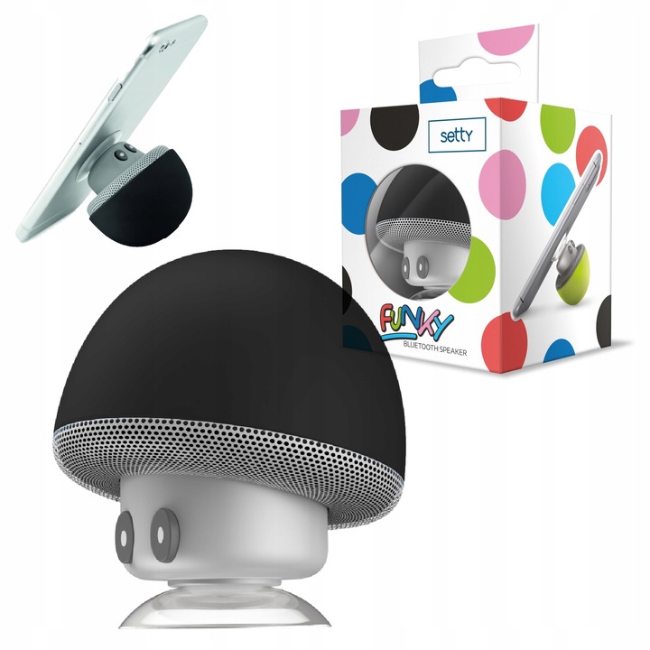 Setty głośnik Bluetooth Grzybek czarny