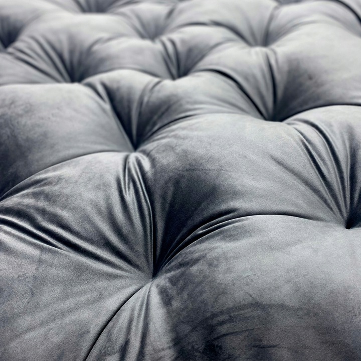 Poduszka na bocianie gniazdo okrągła aksamitna 60 cm grafit gruba huśtawka