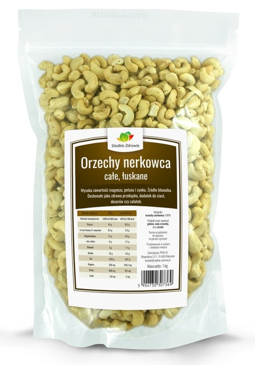Orzechy NERKOWCA Nerkowce 1kg NATURALNE