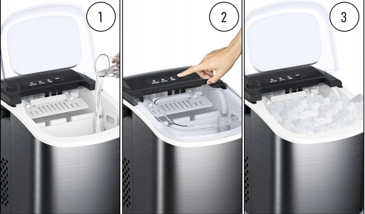 Kostkarka do lodu Zilan ICE MAKER 15KG srebrny/szary 95 W