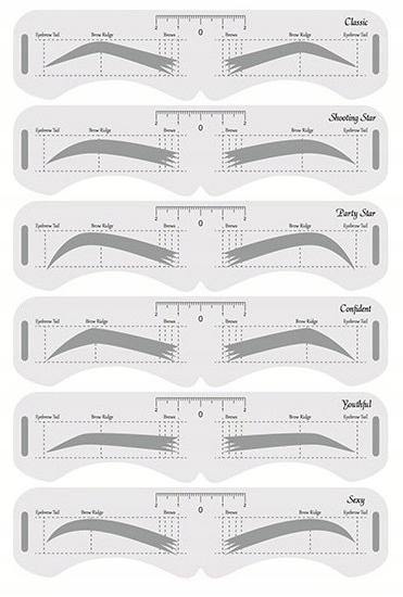 Szablony do stylizacji brwi linijka symetryczna U