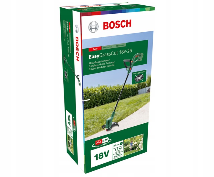 AKUMULATOROWA PODKASZARKA DO TRAWY EasyGrassCut 18V-26 Bosch