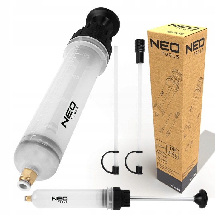 STRZYKAWKA ODSYSARKA OLEJU PŁYN HAMULCOWY PALIWO 200ML WYSYSARKA RĘCZNA NEO