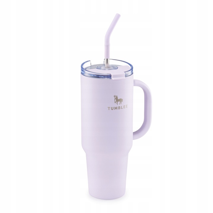 KUBEK TERMICZNY ZE SŁOMKĄ TERMOS Z UCHWYTEM NA HERBATĘ KAWĘ SZCZELNY 1200ML