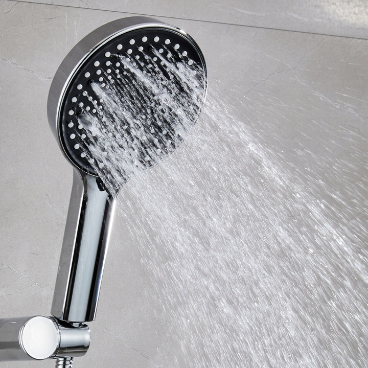 Słuchawka prysznicowa natryskowa 3 funkcje ekologiczna ANTI-CALC chrom duża