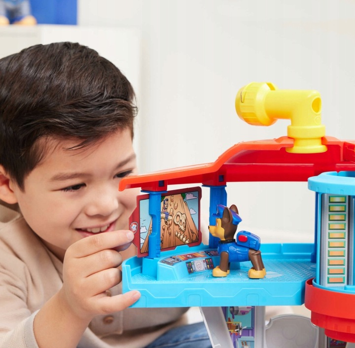 PSI PATROL DUŻA BAZA ZE ZJEŻDŻALNIĄ + CHASE FIGURKA I POJAZD RADIOWÓZ