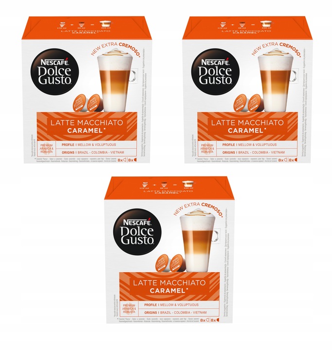 Kapsułki NESCAFE DOLCE GUSTO LATTE MACCHIATO CARAMEL 3x16szt