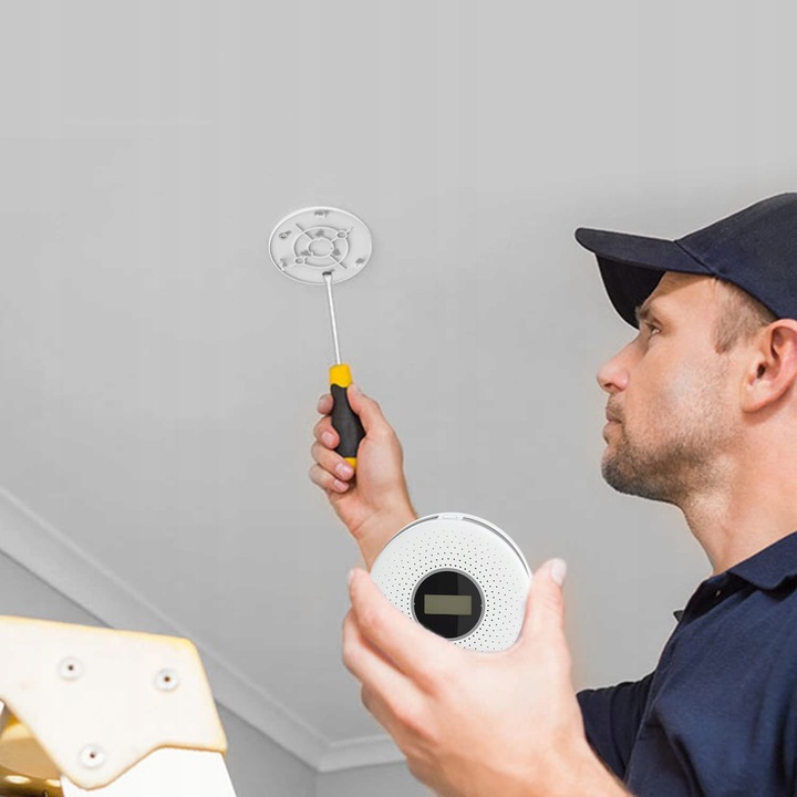 Czujnik czadu i dymu detektor tlenku węgla CO LCD JKD-512COM CE