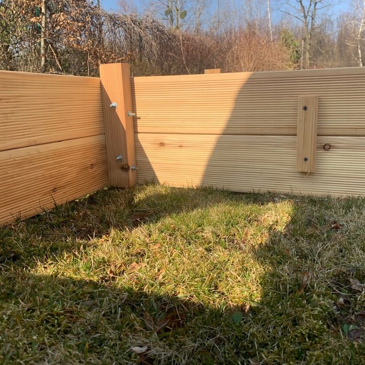 Grządka podwyższona GP12MOD, 200x60x27, modrzew, śruby