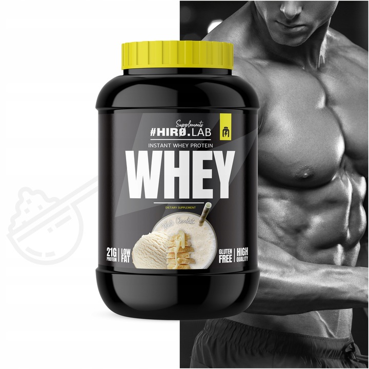 Białko koncentrat serwatkowe WPC 2000 g Instant Whey BIAŁA CZEKOLADA hiro