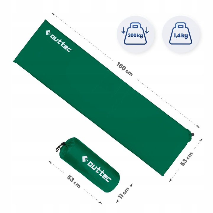 MATA SAMOPOMPUJĄCA KARIMATA DMUCHANA TREKKINGOWA 180X53CM OUTTEC