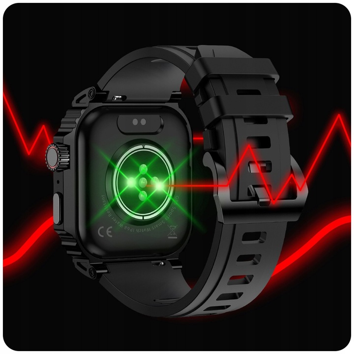 SMARTWATCH MĘSKI ZEGAREK FUNKCJA GPS ROZMOWY POLSKIE MENU TĘTNO 410mAh