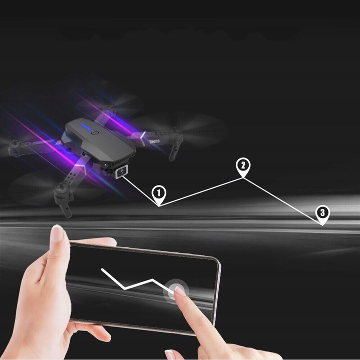 RC DRON Z KAMERĄ DRON 4K PODWÓJNY APARAT WIFI UTRZYMYWANIE WYSOKOŚCI 2.4GHZ