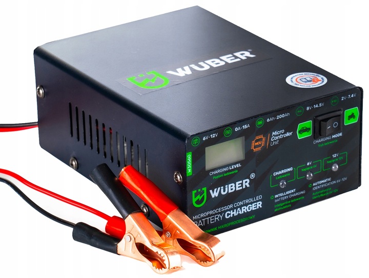 PROSTOWNIK 6V i 12V MIKROPROCESOROWY ŁADOWARKA DO AKUMULATORA NAPRAWA 15A