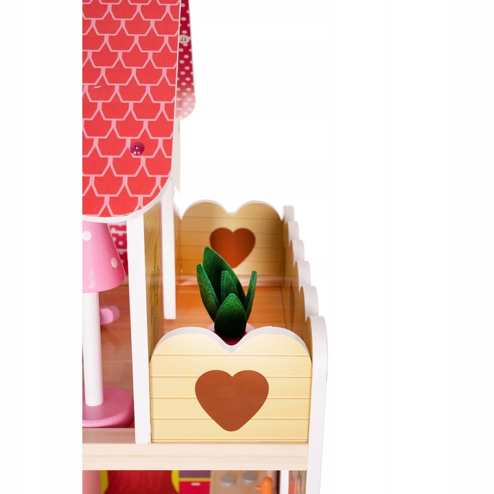 Domek dla Lalek Duży XXL Drewniany Mebelki Oświetlenie LED Akcesoria Meble