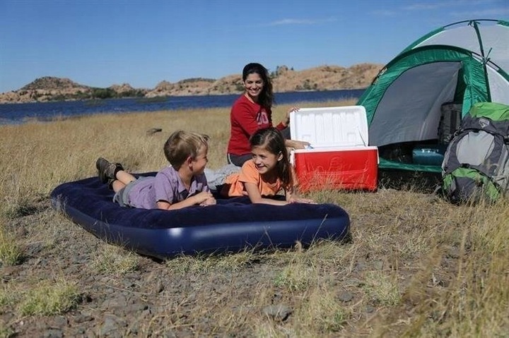 MATERAC DMUCHANY DO SPANIA WELURWY 188x99x22 cm BESTWAY z POMPKĄ