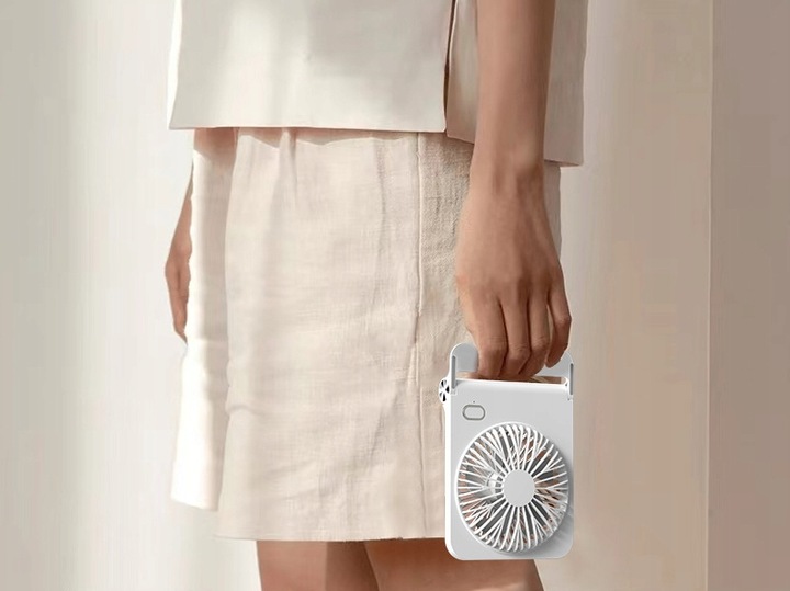 Wiatrak Wentylator Biurkowy Mini Wentylator Biurkowy USB 3 Prędkości Biały