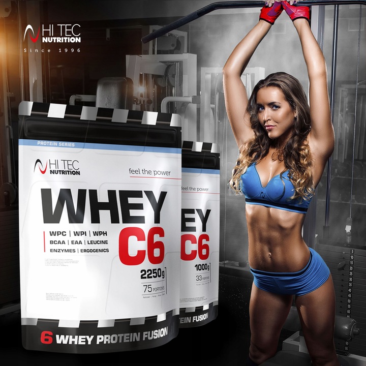 HI TEC Whey C-6- 1000 g BIAŁKO IZOLAT WPI WPH WPC