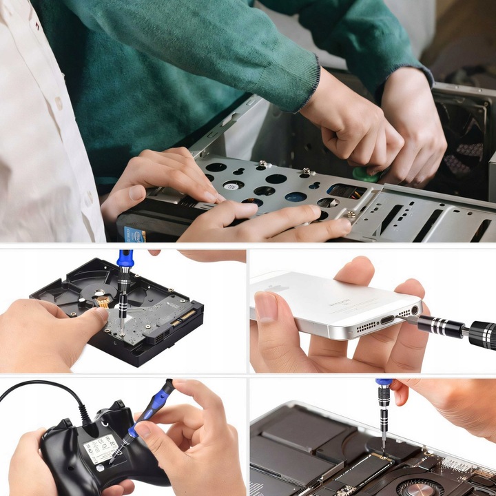 ZESTAW WKRĘTAKÓW ŚRUBOKRĘTÓW BITÓW PRECYZYJNE 75 ELEMENTÓW W ETUI