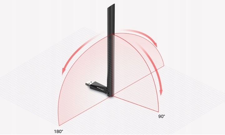 Karta sieciowa WIFI USB TP-LINK Adapter AC650 + ANTENA 5GHz Zewnetrzna DUAL