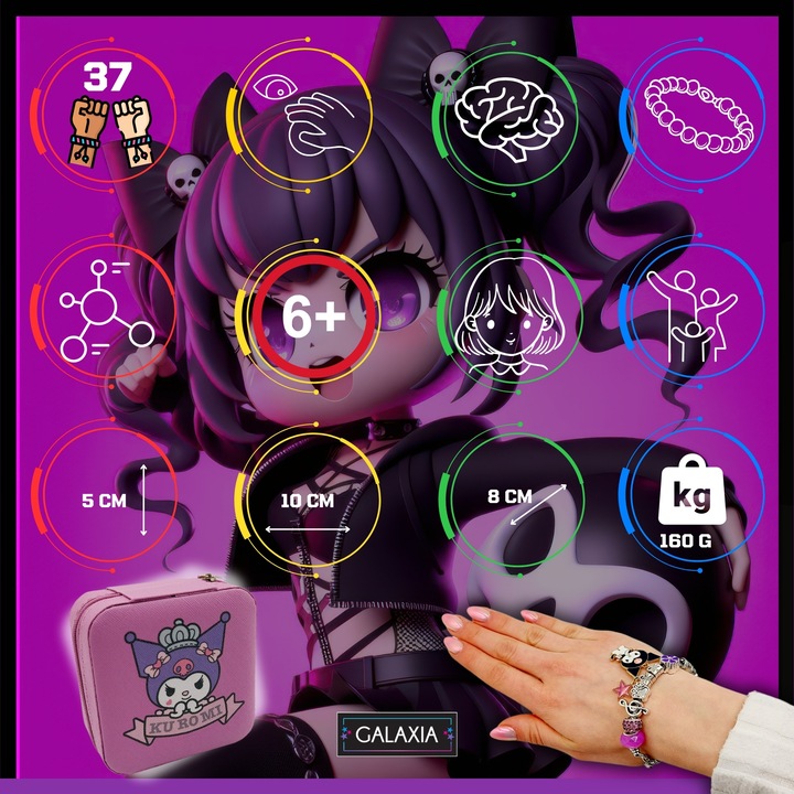 ZESTAW DO ROBIENIA BRANSOLETEK NASZYJNIKÓW Do Biżuterii Dla Dzieci Kuromi