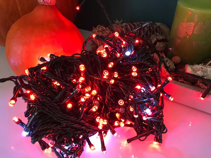 Lampki Choinkowe LED 1000 Czerwone Flash 72m IP44 Zewnętrzne Wewnętrzne