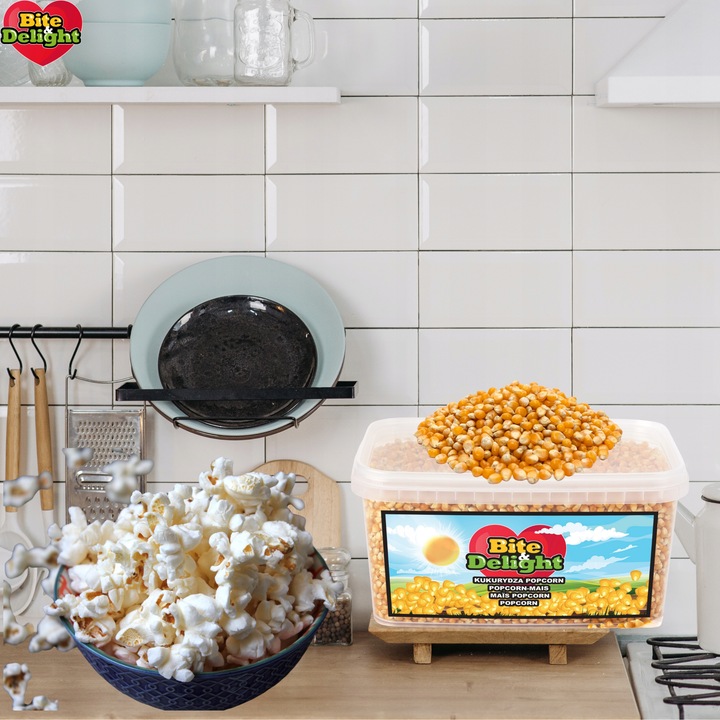 POPCORN KUKURYDZA ZIARNO DO PRAŻENIA BEZ SOLI 99,8% OTWARTYCH ZIAREN 4kg