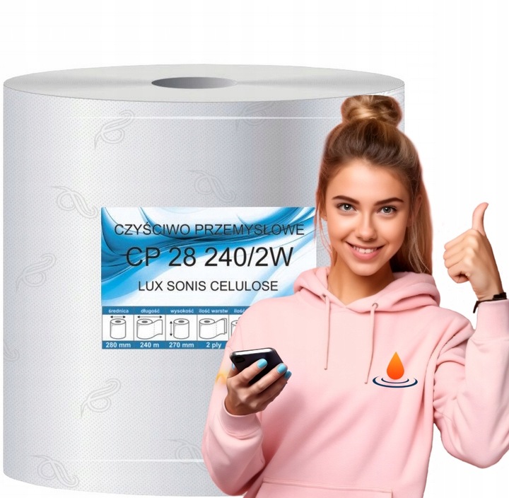 CZYŚCIWO PRZEMYSŁOWE CELULOZA 2warstwowe 244m 1rol
