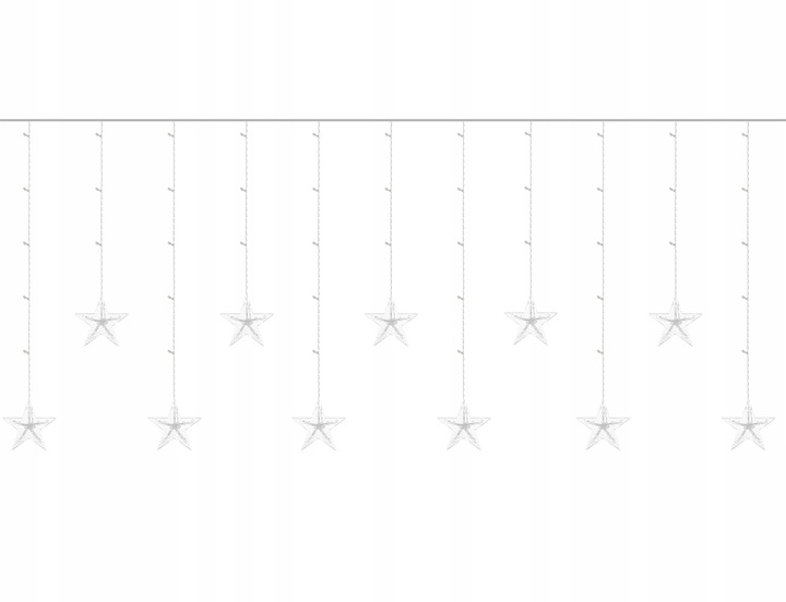 Lampki Choinkowe 108 LED Kurtyna Sople Zewnętrzne 2,5x0,9 Girlanda Świetlna