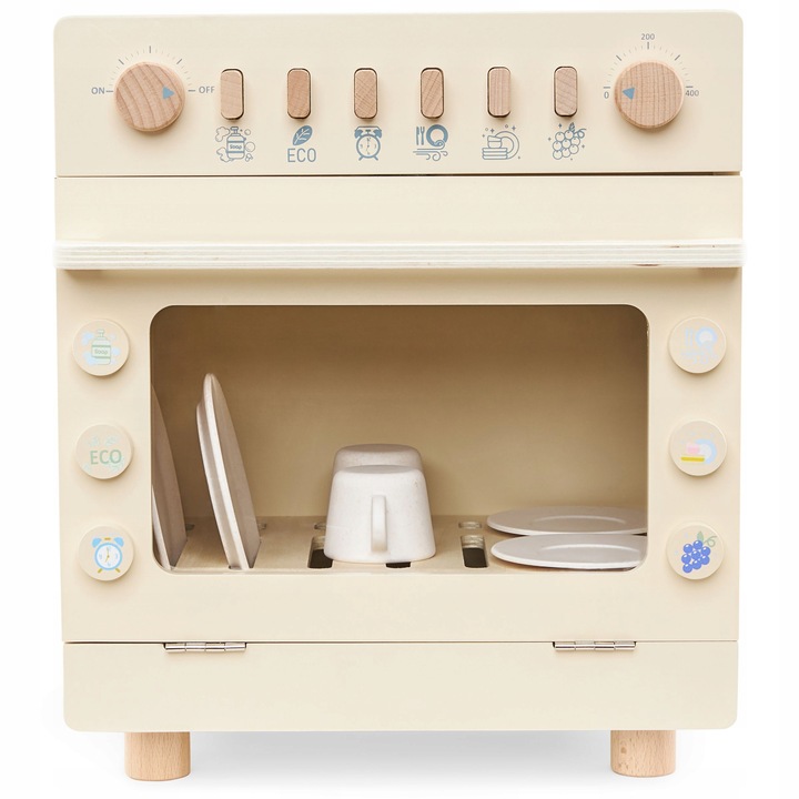 Zmywarka Dla Dzieci Drewniania z Akcesoriami Naczynia Talerze Bezpieczna
