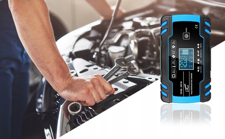 Prostownik AUTOMATYCZNY SAMOCHODOWY FUNKCJA NAPRAWY DO AKUMULATORÓW 12V 24V