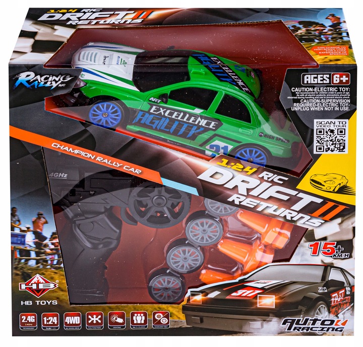 Wyścigowy Samochód Auto RC 4WD DRIFT 2,4 GHz SUBARU IMPREZA DRIFT + PAKIET