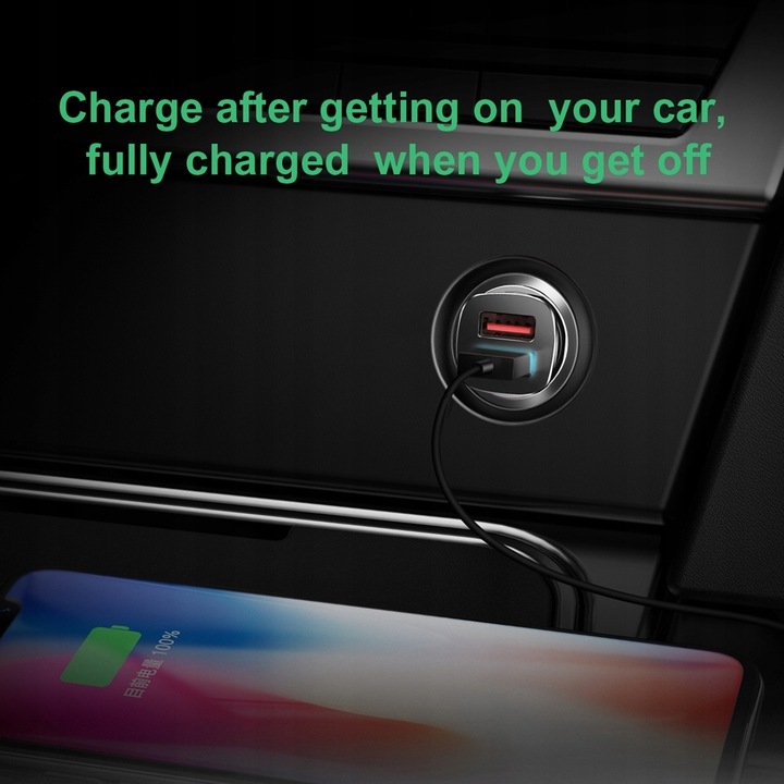 Baseus ładowarka samochodowa 2xUSB QC 3.0 Moc 30W