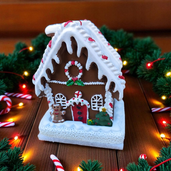 Kominek zapachowy świąteczna figurka domek Podstawka pod kadzidełka