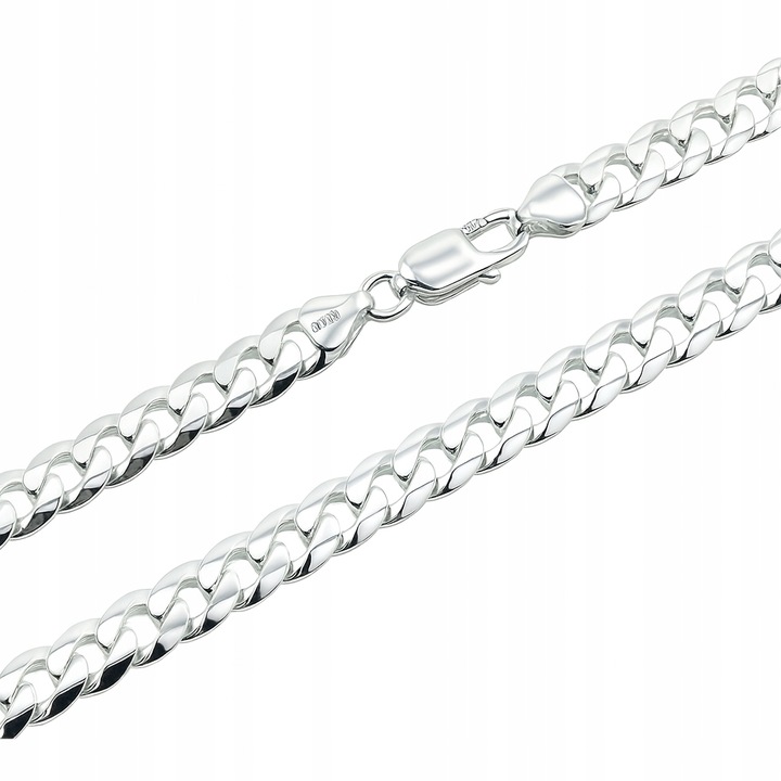 BRANSOLETKA SREBRNA MĘSKA 925 PEŁNA WŁOSKA PANCERKA NA PREZENT + GRAWER