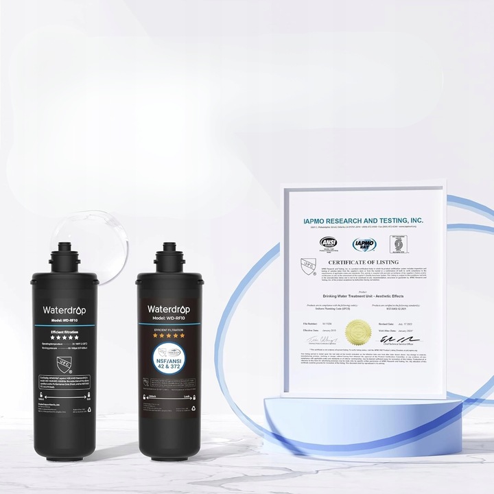 Filtr Waterdrop RF10, zamiennik dla systemu filtrów pod zlewem 10UA 10UB