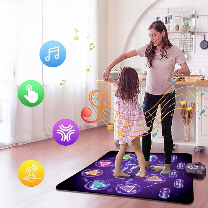 MATA DO TAŃCZENIA MUZYCZNA DLA DZIECI FUNKCJA BLUETOOTH ANTYPOŚLIZGOWY