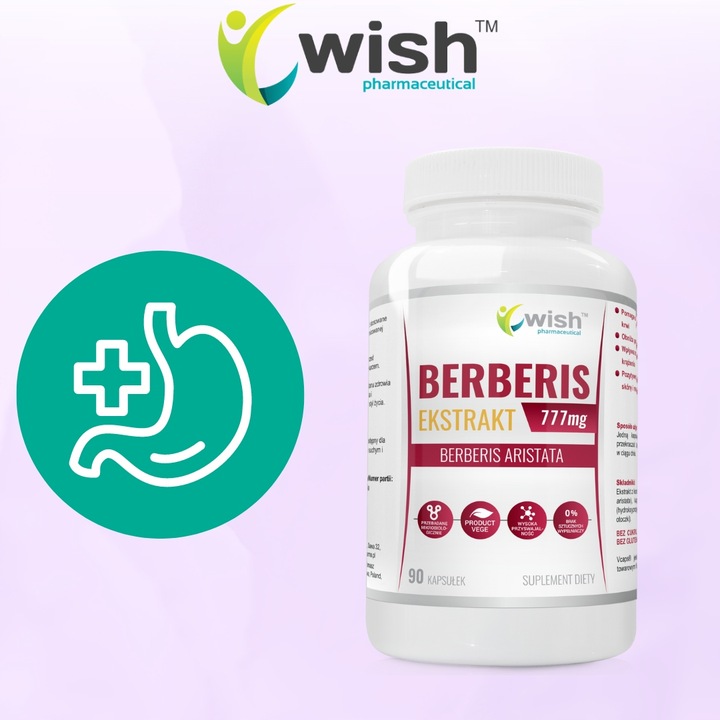 BERBERIS 777mg Niski Cukier Apetyt Odchudzanie Berberys Berberyna 90 kap