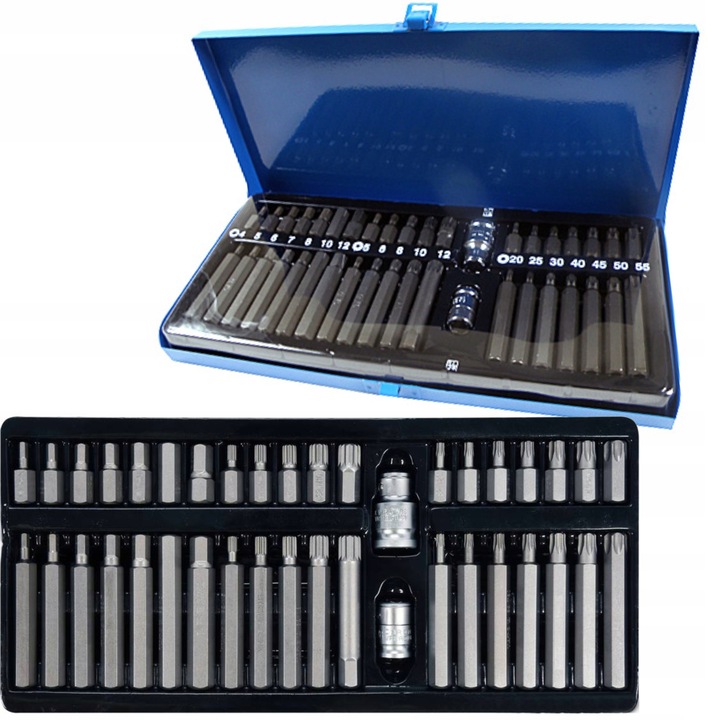 ZESTAW BITÓW KLUCZY IMBUS SPLINE TORX 40 el BITY