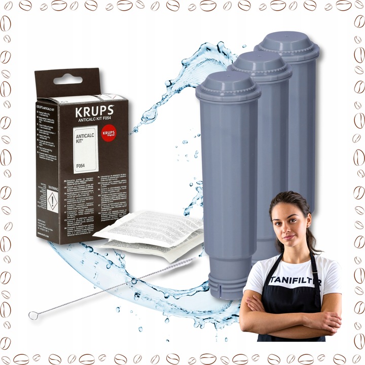 3x Filtr do ekspresu Krups zamiennik Spitze Gewinde i Odkamieniacz F054