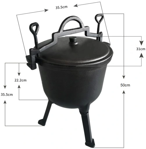 KOCIOŁEK ŻELIWNY GARNEK myśliwski węgierski pieczonki 10L na OGNISKO GRILL