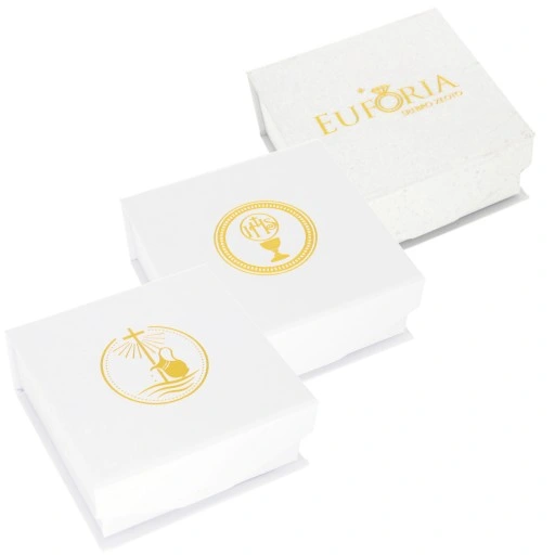 Złoty Łańcuszek z Krzyżykiem 585 CHRZEST Grawer