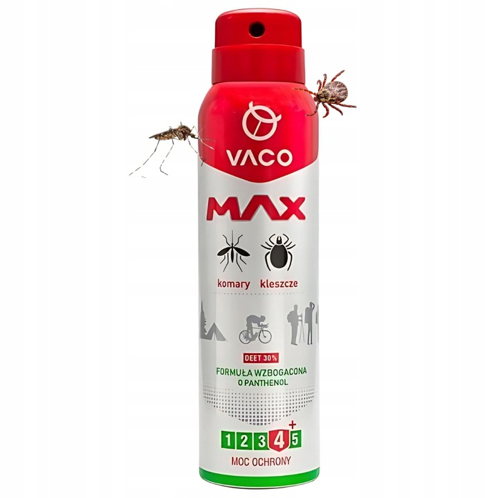 Spray na komary, kleszcze i meszki Max z DEET 30% Vaco 100 ml x 3 sztuki