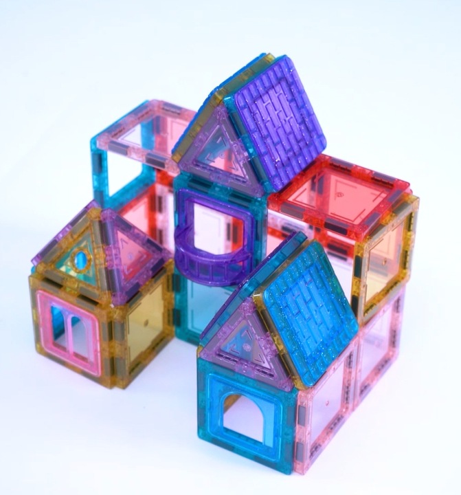 KLOCKI MAGNETYCZNE PANELE KONSTRUKCYJNE 80 elementów