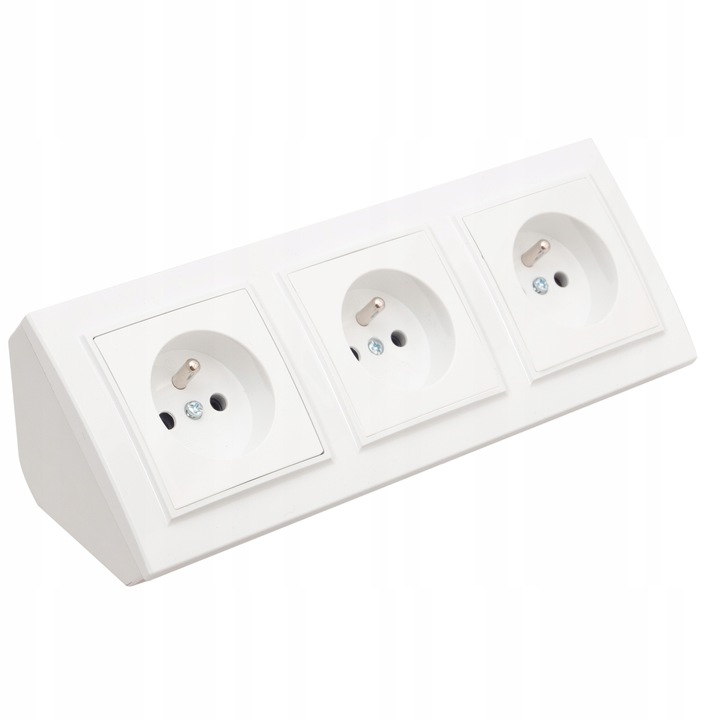 GNIAZDO POTRÓJNE MEBLOWE NAROŻNE KUCHENNE BLATOWE BIURKOWE BIAŁE NABLATOWE